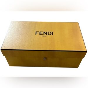 Fendi Mustard Yellow Box Gift Storage Shoes